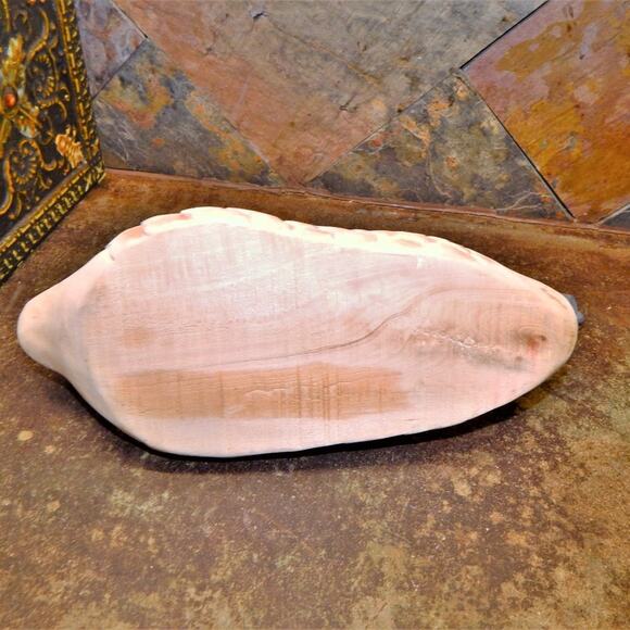 Beautiful Carved Burned & Painted Unmarked Wood Duck  Sculpture - Picture 10 of 12